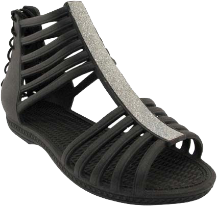 Sandalias Rasteiras 02 Micro Expandida - Preto